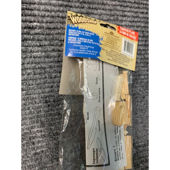 New Woodshop Build and Play Fighter Plane Craft Art - Picture 2 of 3